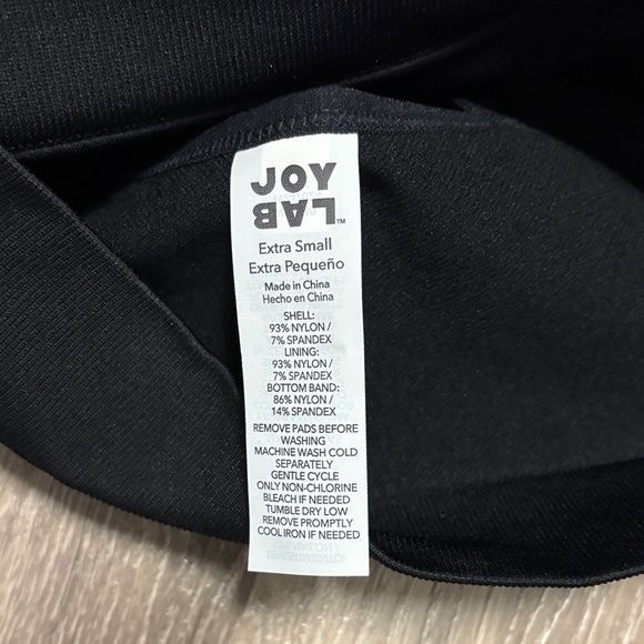 JoyLab Black High-Neck Sports Bra - Picture 3 of 3